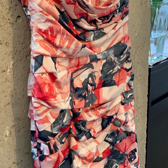 Express Mini Dress w Ruching & Zip Back - Picture 2 of 5